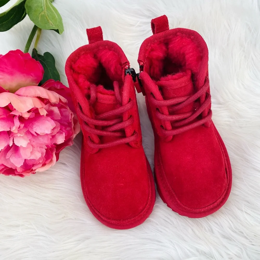 NEW | Toddler UGG Neumel Red Suede Boots